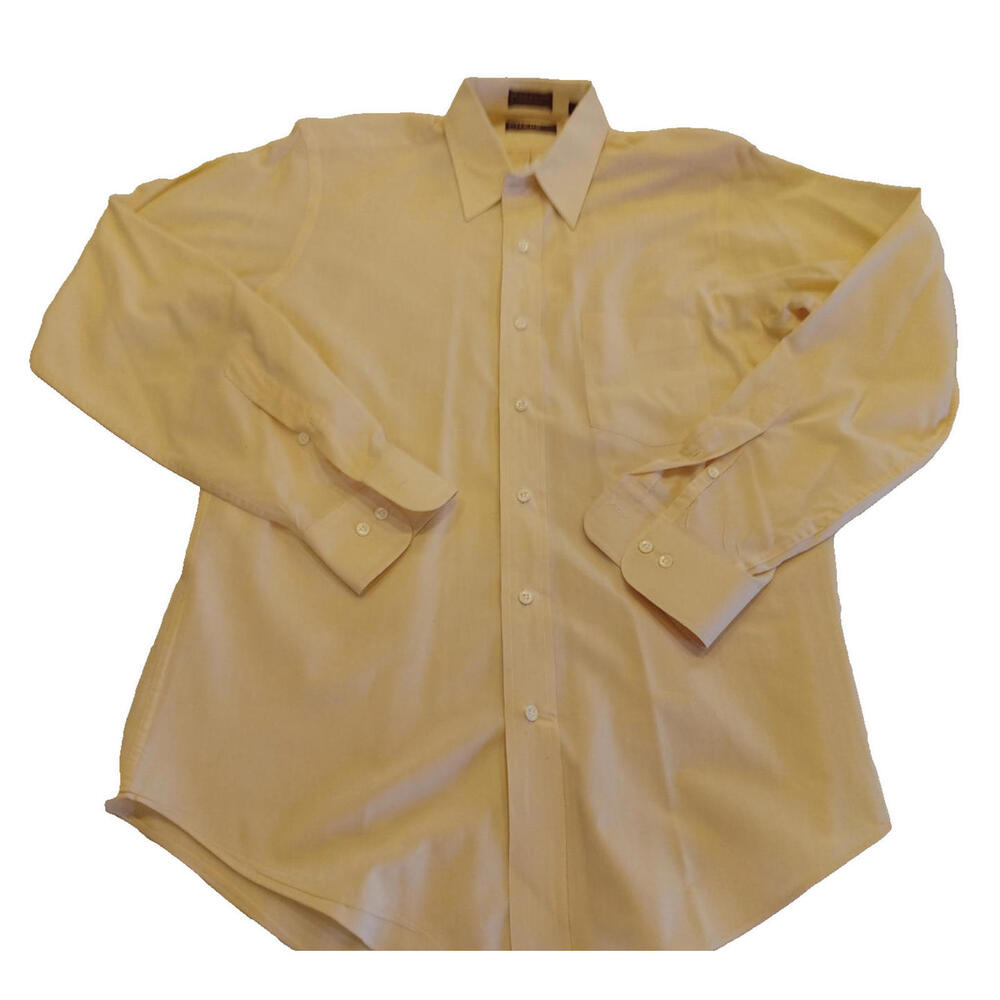 Chaps Ralph Lauren Vintage Cream Long Sleeve Button Down Dress Shirt Size 15-1/2